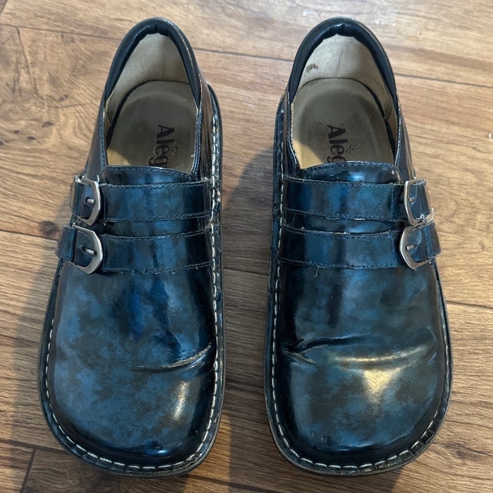 Alegria Kids Shiny Black Dress Shoes